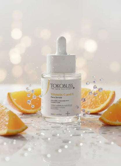 Vitamin C and E Face Serum with 12% Vitamin C, Niacinamide & Vitamin E TokoBliss