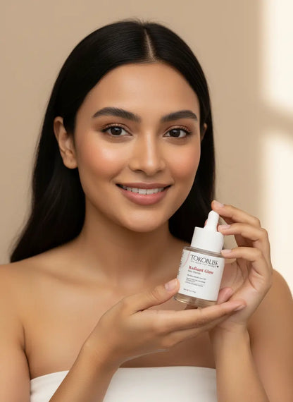 Radiant Glow Face Serum with Alpha Arbutin & Lactic Acid TokoBliss