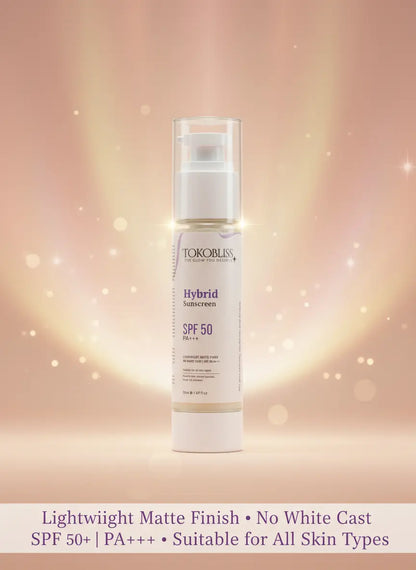 Hybrid Sunscreen SPF 50 PA+++ with Niacinamide & Blueberry TokoBliss