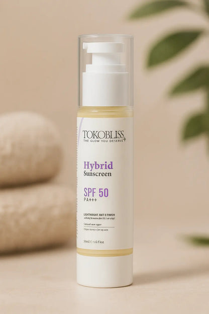 Hybrid Sunscreen SPF 50 PA+++ with Niacinamide & Blueberry TokoBliss