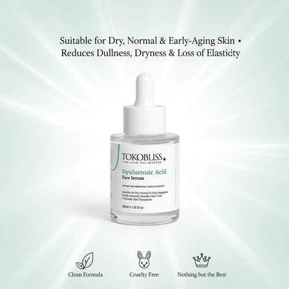 Hyaluronic Acid Face Serum with 2% Hyaluronic Acid & Seaweed Extract TokoBliss